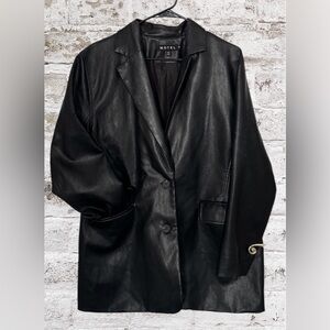 2 for 20$! 🌹 Motel Rocks Black Faux Leather Shacket 🎱